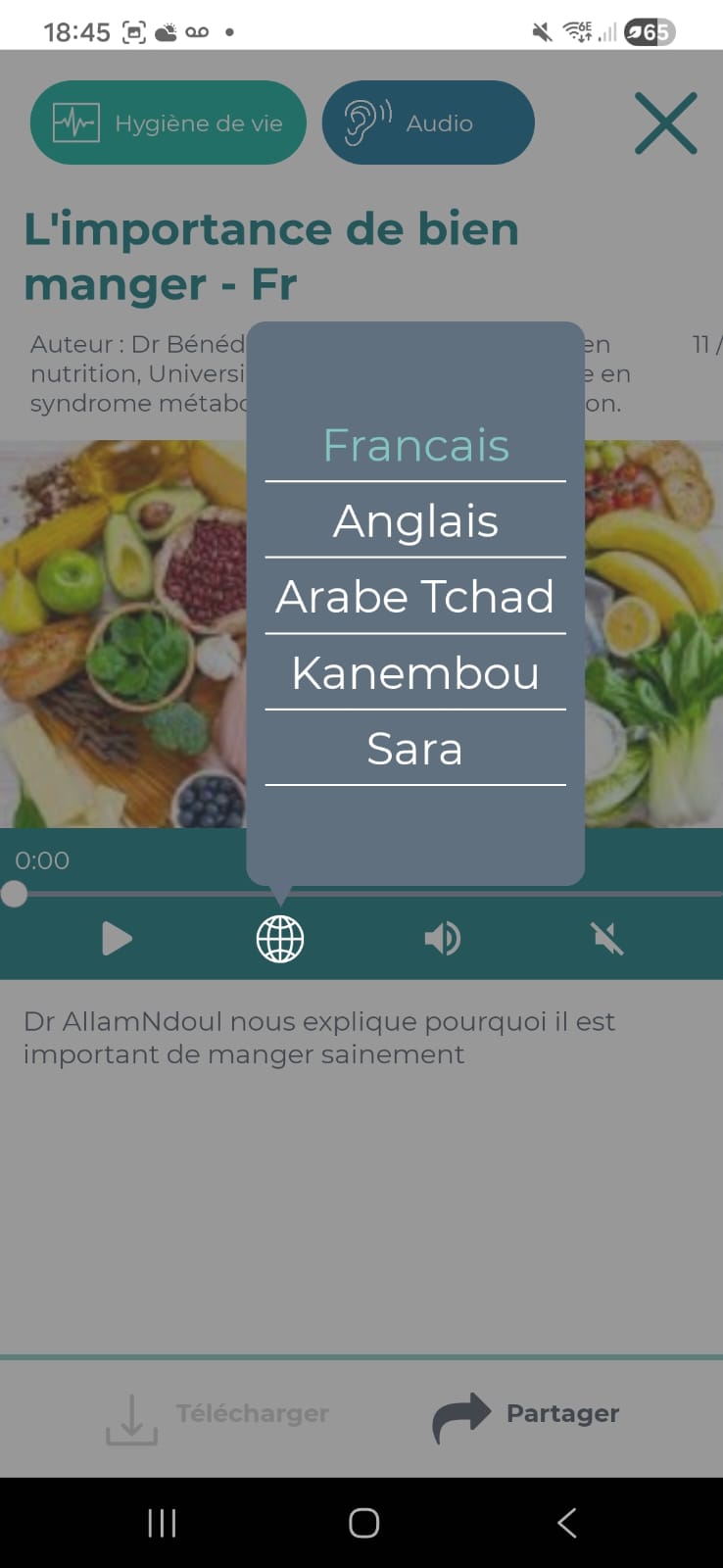 BeAfya Dialect Selection