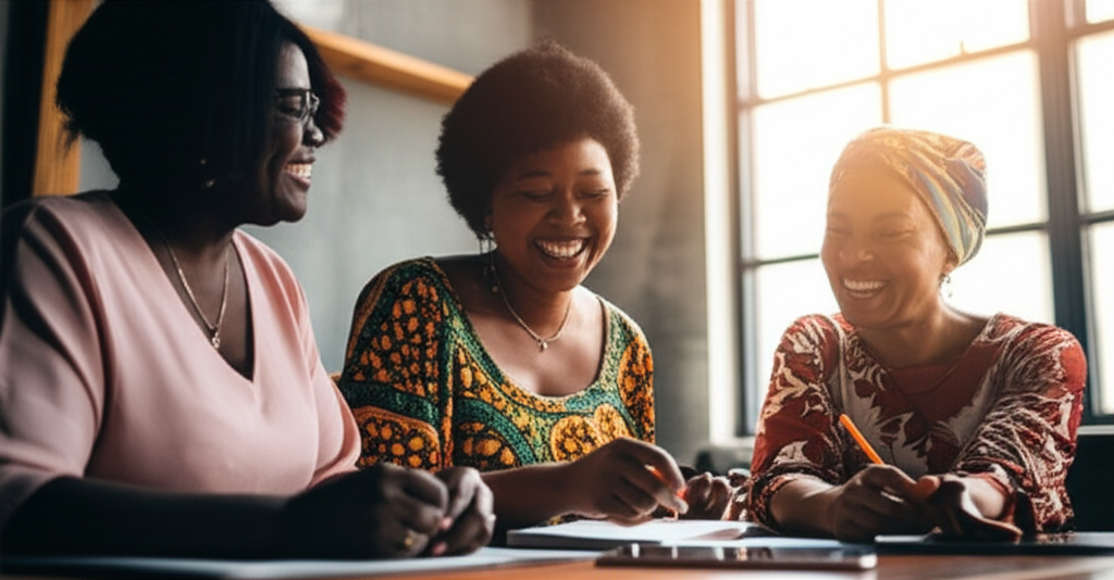 African women in educational and community development setting